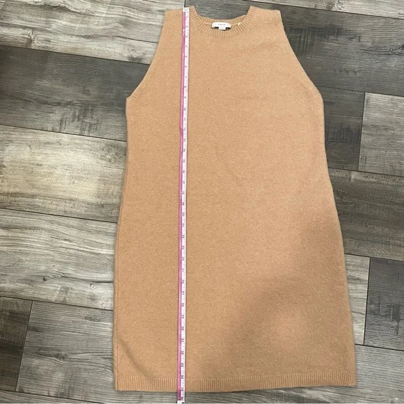 Vince Sleeveless Wool Blend Sweater Dress Tan XL - Picture 4 of 7